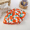 White & Orange Flower Design Skirt FD6094A